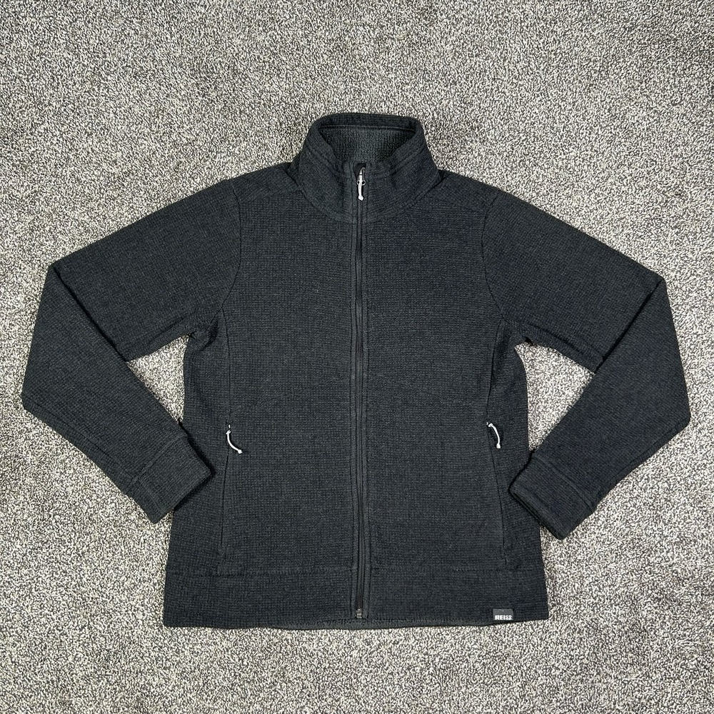 REI Co Op Fleece Full Zip Sweater Womens Small Gray Long Sleeve Jacket‎ Outdoors